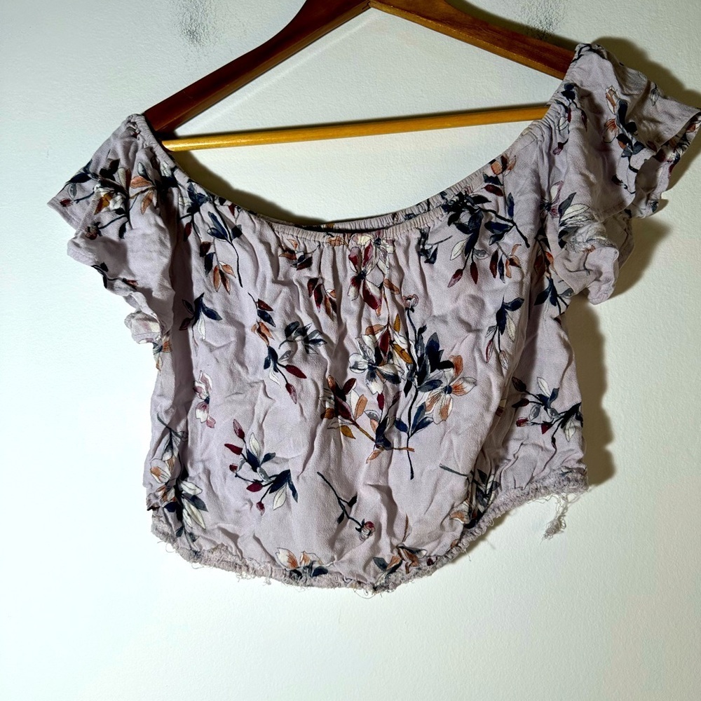 Floral Off-Shoulder Top - Cream